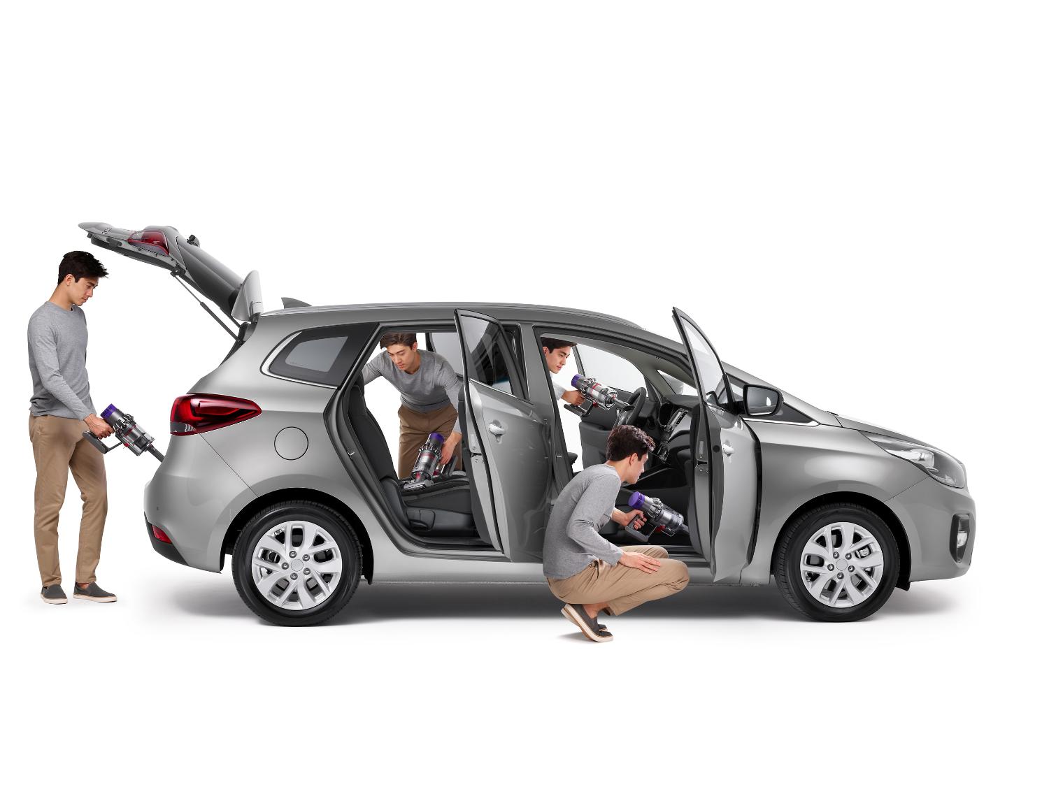 Car cleaning with a Dyson vacuum